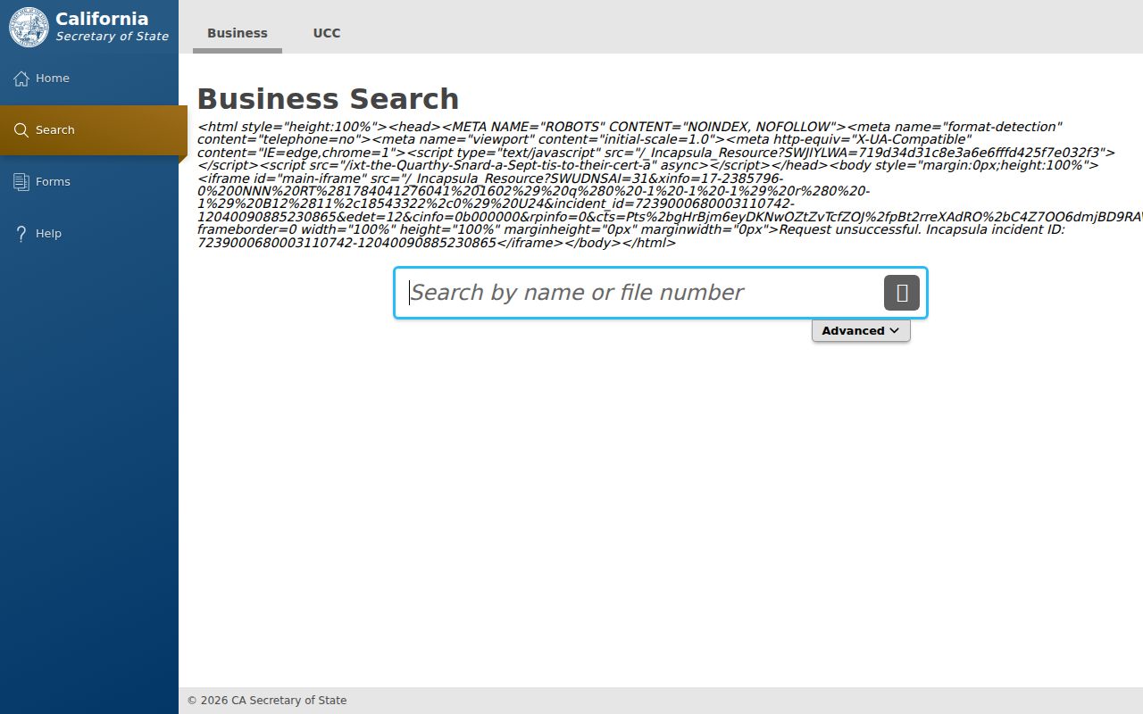 Cudahy people search California SOS business search